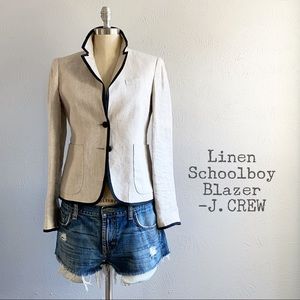 Linen Schoolboy Blazer by J.CREW Retail Sz 2